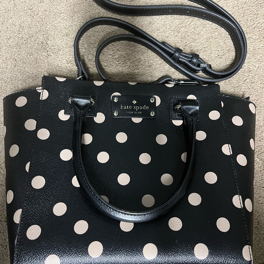 Kate Spade Black and Cream Polka Dot Women's Bag